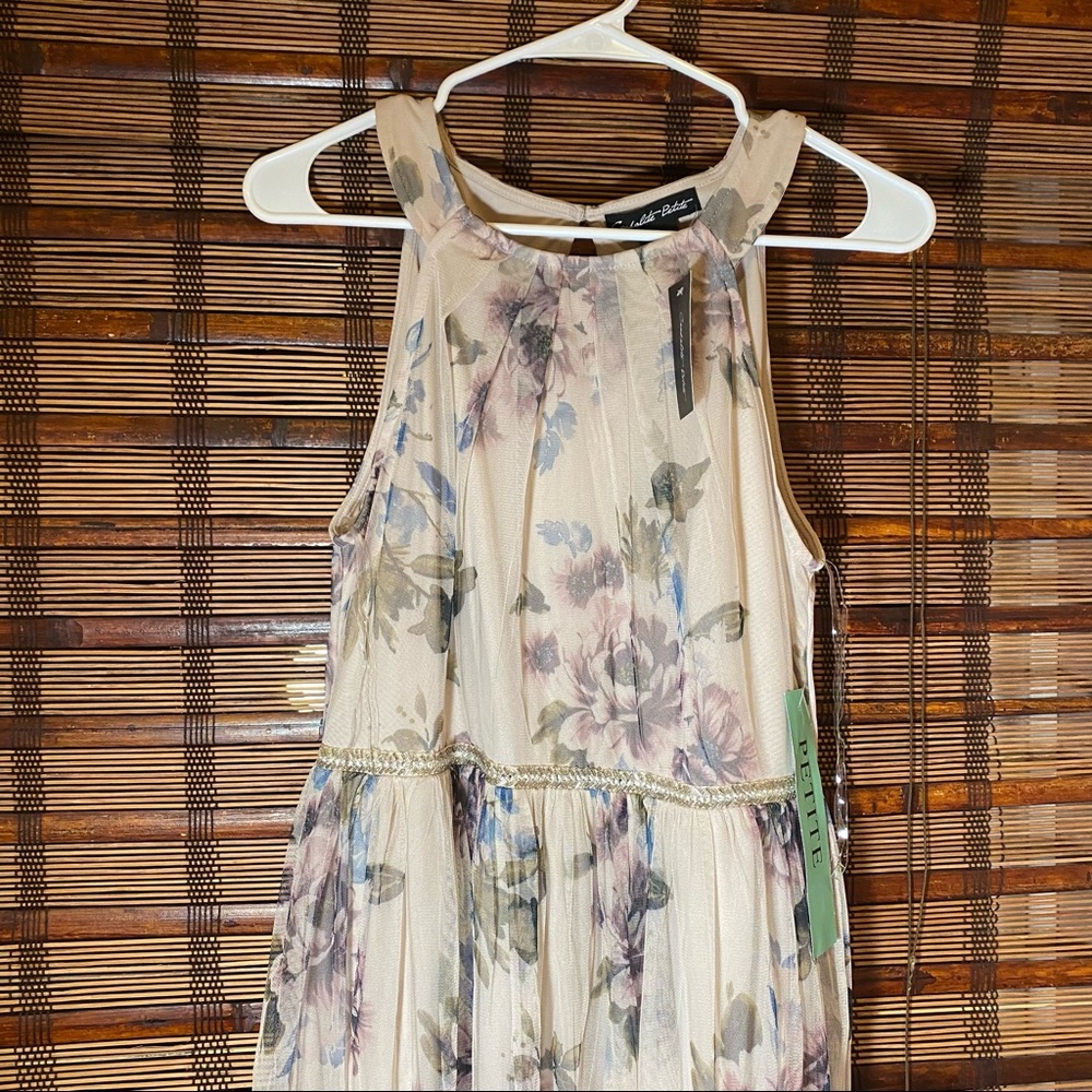 Beige/Cream floral maxi dress ( engagement, bridal shower, party)